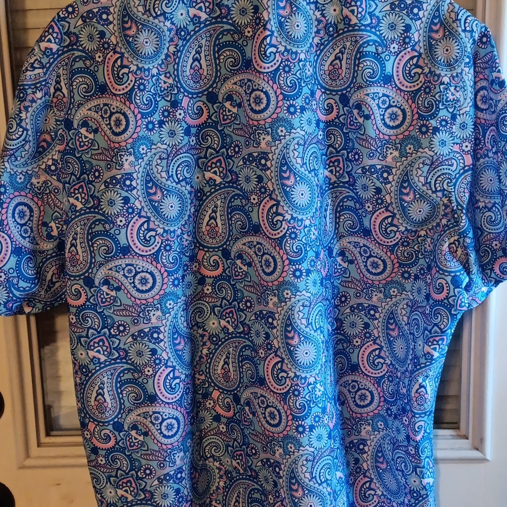 Premiere Paisley Blue Men's Shirt - Picture 3 of 3